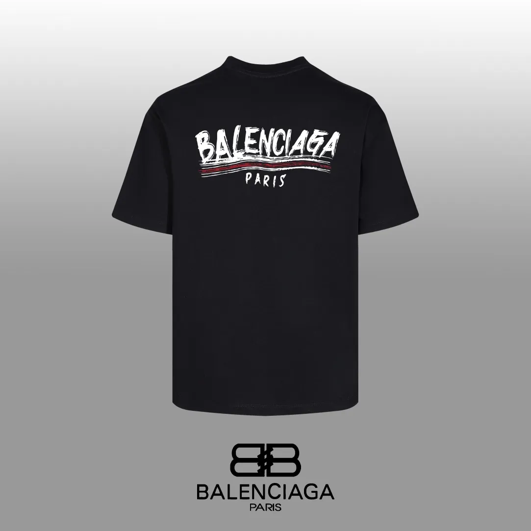 #「 Quality」 《BALENCIAGA 》24SS Classic T Quality - 2 - os 220 -26 280g - 300g 1×1 - Quality ：Black White